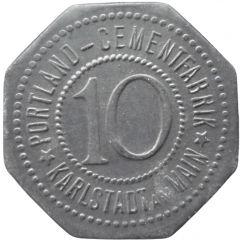 10 Pfennig - Karlstadt am Main Portland Cementfabrik