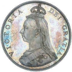 1 Florin - Victoria Boehm portrait, Pattern