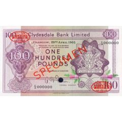 100 Pounds Clydesdale Bank