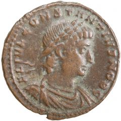 Nummus - Constantius II GLORIA EXERCITVS, One standard, Constantinopolis