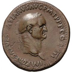 Sestertius - Vespasian S C, Victory