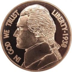 1 oz Copper - Thomas Jefferson