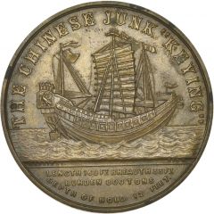 Medal - Victoria Keying Voyage, T. Halliday, brass