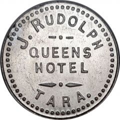 25 Cents - J. Rudolph / Queen`s Hotel Tara, Ontario
