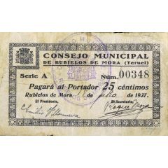 25 Céntimos Rubielos de Mora