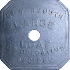 Token - Gt. Yarmouth large loaf Co-Op Norfolk