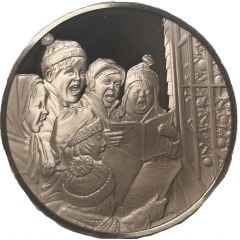 Holiday Greeting Card Medal - Christmas Carolers