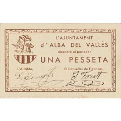 1 Peseta Alba del Vallès
