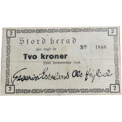 2 Kroner Stord Herad