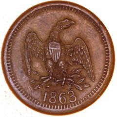 Civil War Token - C. Nebel Sauk City, Wisconsin