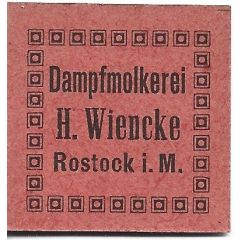 2 Pfennig Dampfmolkerei H. Wiencke
