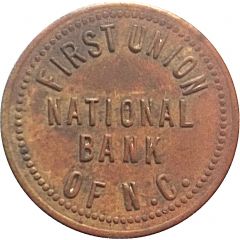 Parking Token - First Union National Bank Lenoir, North Carolina