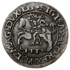 3 Groats - Sigismund II Augustus Tykocin mint