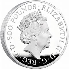 500 Pounds - Elizabeth II Posthumous, Yale of Beaufort, Silver Proof