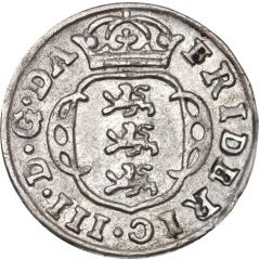 2 Skilling Dansk - Frederik III Shield type IV