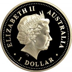 1 Dollar - Elizabeth II 4th Portrait - Discover Australia - Melbourne