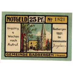 25 Pfennigs Badbergen