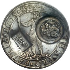 Jefimok Rouble - Alexey Mikhailovich Countermarked over `Brunswick-Wolfenbüttel Wildman Taler 1605`