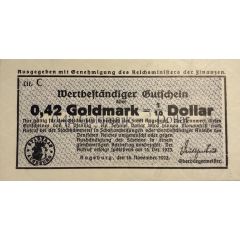 0.42 Goldmark/ 1/10 Dollar