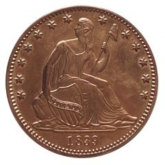 1 oz Copper Seated Liberty Dollar