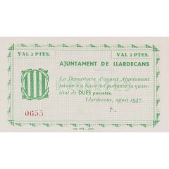 2 Pesetas Llardecans