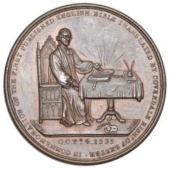 Medal - William IV Coverdale Bible, bronze