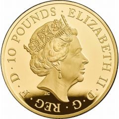 10 Pounds - Elizabeth II Sapphire Coronation, Gold Proof