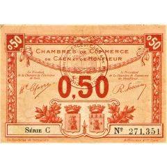 50 Centimes - Chambre de Commerce de Caen et de Honfleur 14