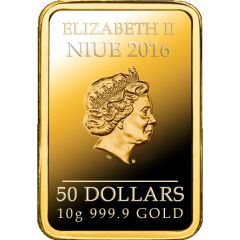 50 Dollars - Elizabeth II Ingot of Happiness