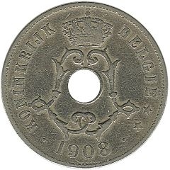 25 Centimes - Léopold II Dutch text