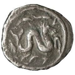 Silver 5 Asses Hippocamp and cerberus