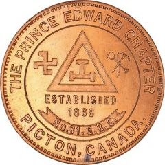 Masonic Penny - The Prince Edward Chapter No. 31 Picton, Ontario
