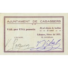 1 Peseta Cabassers
