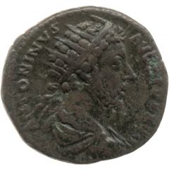 Dupondius - Marcus Aurelius RELIG AVG IMP VI COS III S C, Mercury