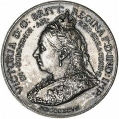 Medal - Victoria Diamond Jubilee; `Primates of All England`, silvered white metal