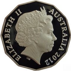 50 Cents - Elizabeth II 4th Portrait - Queens Diamond Jubilee - Silver Proof