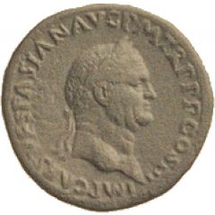 Sestertius - Vespasian, Titus, and Domitian CAES AVG F DESIG IMP AVG F COS DESIG ITER S C