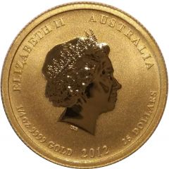 25 Dollars - Elizabeth II 4th Portrait - Year of the Dragon - Gold Bullion Coin