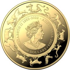 500 Dollars - Elizabeth II 6th Portrait, In the name of - Year of the Dragon - Gold Bullion