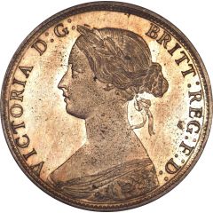 1/2 Penny - Victoria 2nd portrait, 1st type