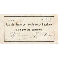 25 Céntimos Puebla de Don Fadrique