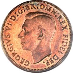 1/2 Penny - George VI without `IND:IMP`
