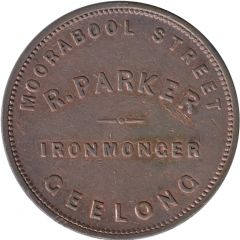 1 Penny - R. Parker - Ironmonger Geelong, Victoria