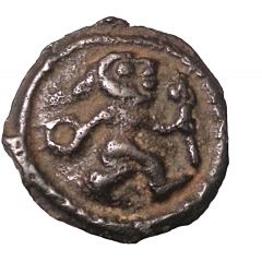 Potin with running warrior