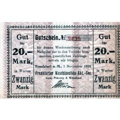 20 Mark Frankfurter Maschinenbau
