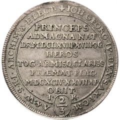 ⅔ Thaler - John George IV Death
