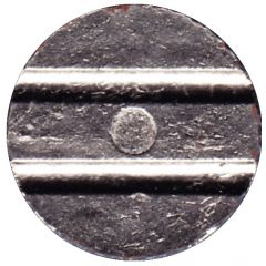 Blank Token with 2 grooves on each side, 23 mm