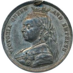 Medal - Victoria Golden Jubilee; Brookes & Adams, white metal
