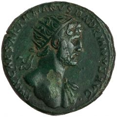 Dupondius - Hadrian PONT MAX TR POT COS IIFORT REDS C, Fortuna