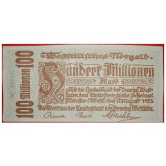 100 000 000 Marks Landesbank der Provinz Westfalen
